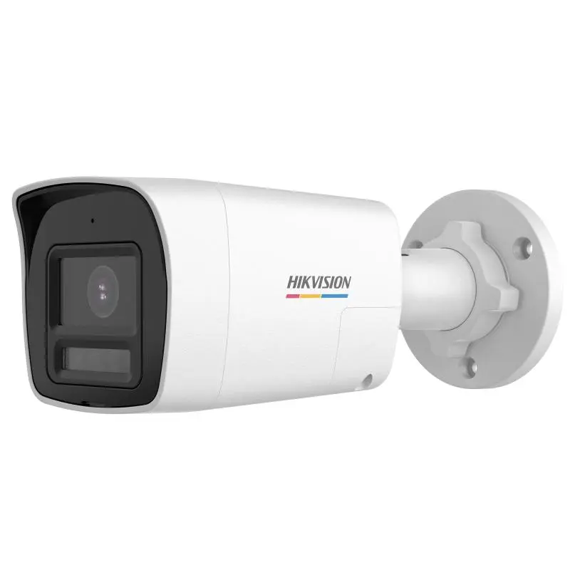 كاميرا مراقبة خارجية تناظرية من Hikvision بدقة 2MP وعدسة ثابتة 2.8 مم بتصميم رصاصة, مع صوت .