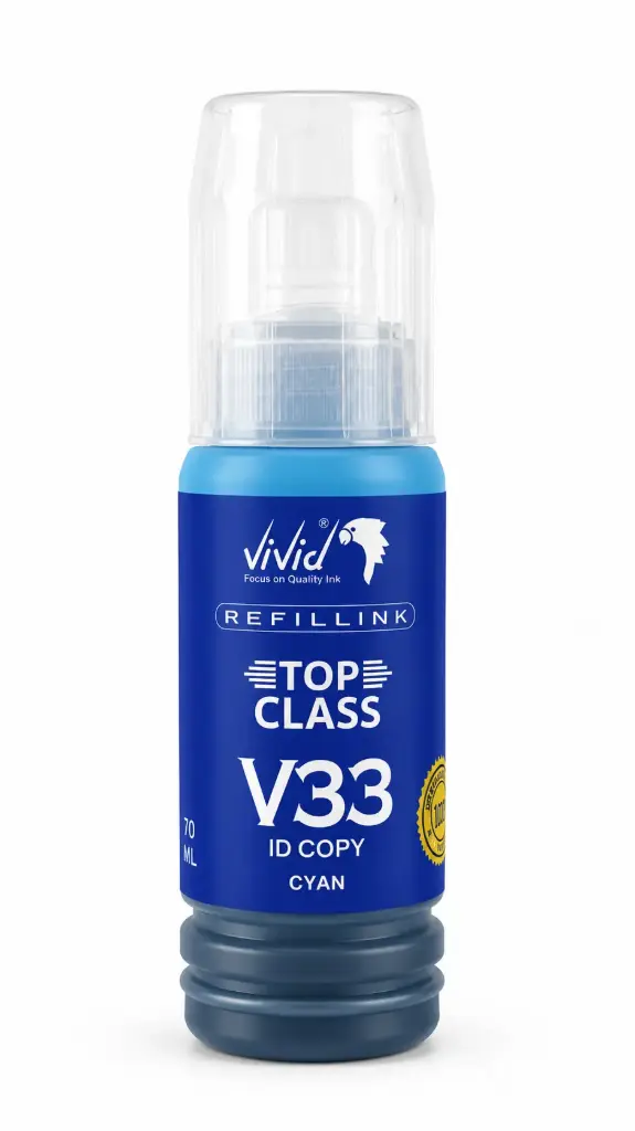 زجاجة حبر سائل نسخ الأصلي (أزرق, Vivid v33 , epson , 70ml)  