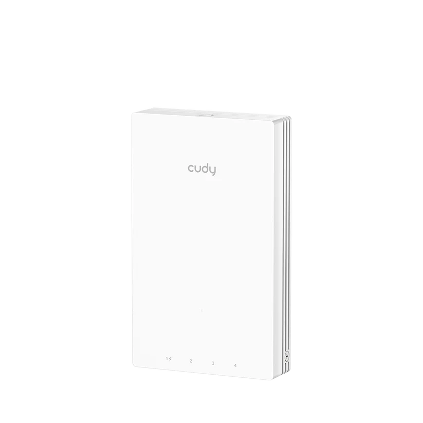 نقطة وصول Wi-Fi AC1200 ثنائية النطاق جدارية مع سويتش جيجابت مدمج ودعم PoE