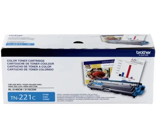 خرطوشة الحبر الليزري نسخ الأصل (أزرق, أكسفورد, TN221CY, brother hl -3140cw)