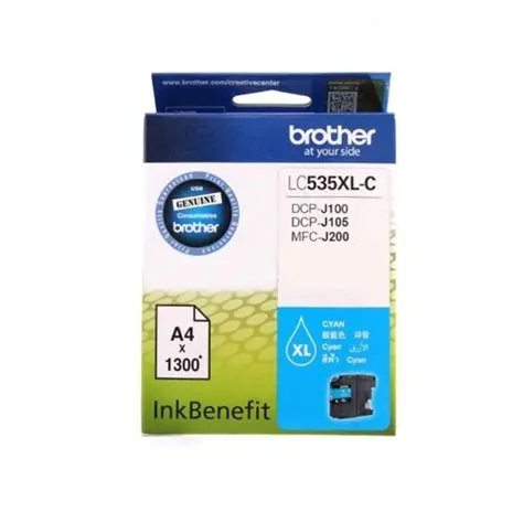 خرطوشة الحبر النافث الأصلية (أزرق, برازر, LC535C, BROTHER MFC-J5330DW)