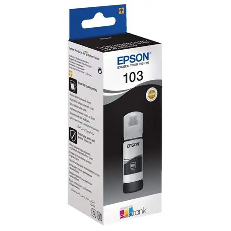 Original ink bottle (black, Epson, 103BK, Epson L1100)