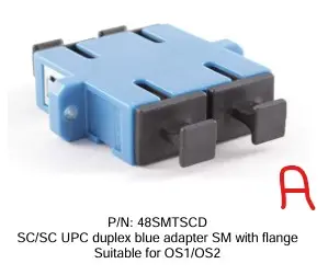 [48SMTSCD] Coupler SC Duplex Blue SM Adapter