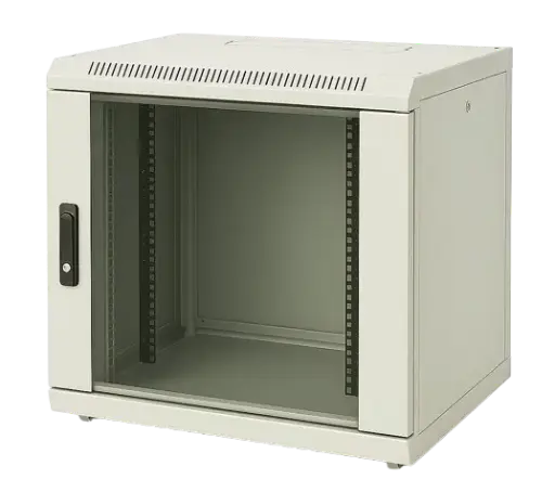 [MMC-Link plus 12U-45] 12U 19" Wall Mounting Cabinet W=600 D=450-RAL 7016 Antracit Gray; Full Glass Door 