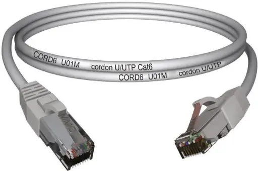 [CORD6U01M] كابل شبكة LINK+ CAT6 U/UTP نحاس، PVC، برؤوس RJ45