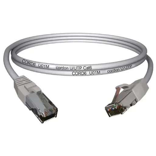 [CORD6U01M] Cat6 U/UTP Patch Cord PVC 1m Gray