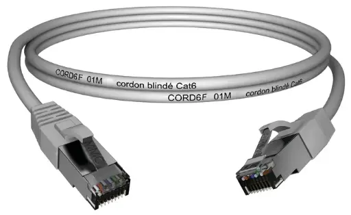 [CORD6F10M] كابل شبكة MMC CAT6 محمي F/UTP، رمادي، PVC، برؤوس RJ45