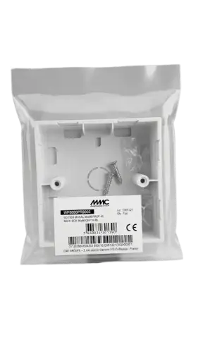 [WP8686PR9003] Back box 86x86, depth 45, white color, French style