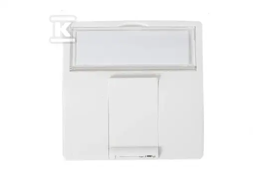 [BC451C] French Face Plate 1 Port 45x45 45/Angled with Dust Cover White