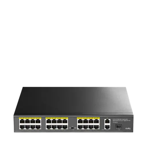 [FS1026PS1] Cudy Unmanaged PoE Switch, 24 Ports, 100Mbps L2, 300W, 1 x 1Gbps SFP