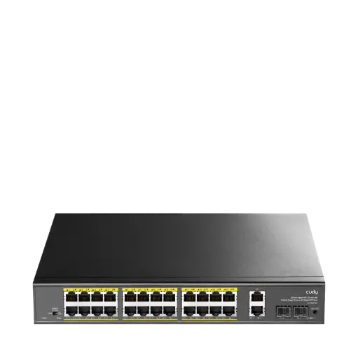 [GS1026PS2] Cudy Unmanaged PoE Switch, 24 Ports, 1Gbps L2, 300W, 2 x 1Gbps SFP