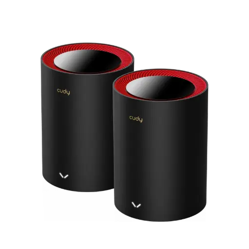 [M3000(2-Pack)] شبكة واي فاي MeshPro AX3000 Wi-Fi 6 من Cudy | عبوة من قطعتان | 400 متر مربع | أسود