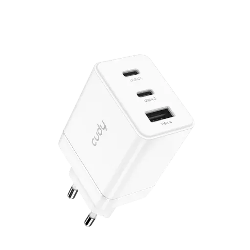 [CH67] 3 in 1 Fast charger
 2× USB-C and 1× USB-A Charging
Max 67W USB-C
Max 18W USB-A
For Laptops, Tablets, and Phones