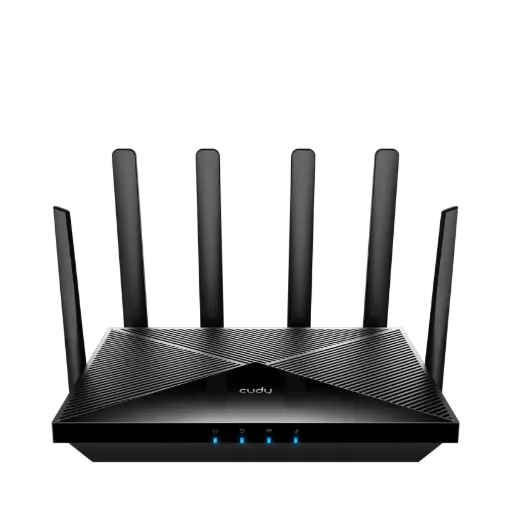 [P5] 5G SA/NSA AX3000 Mesh Wi-Fi 6 Router
-  Wi-Fi Speed:2402Mbps (5GHz),574Mbps (2.4GHz)
- 3.4Gbps in DL and 550Mbps in UL (LTE-FDD)
- Share the connection up to 100 devices, Range up to 170 m
- 4x 1Gbps RJ45 Ports,(One port supports WAN/LAN )
- DRAM:256MB, Flash:128MB, SIM Slote :Dual Nano SIM
- 6xAntennas (2 Fixed, 4 Detachable) with 5dbi Gain
- Wi-Fi Security:WPA/WPA2/WPA3, QoS, DHCP server/client,
NAT,Mesh  network ,VPN Server and Client, DNS over TLS, DoS Protection,Power Input: 12V 2.5A DC