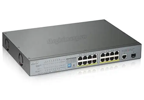 [GS1300-18HP] سويتش PoE غير مُدار من ZyXEL, 16 منفذ وسرعة 1Gbps L2 , قدرة 170W, 1 × SFP بسرعة 1Gbps 