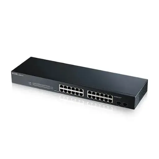 [GS1900-24]  24-Port GbE Smart Managed Switch with 2-SFP port 1Gbps,
Static VLAN: 1K,switching capacity:52Gbps, LACP, IGMP snooping, SNMP(v1,v2,v3), RMON (1,2,3,9), Dual Image, Fanless,DHCP client,management by Web interface(GUI)