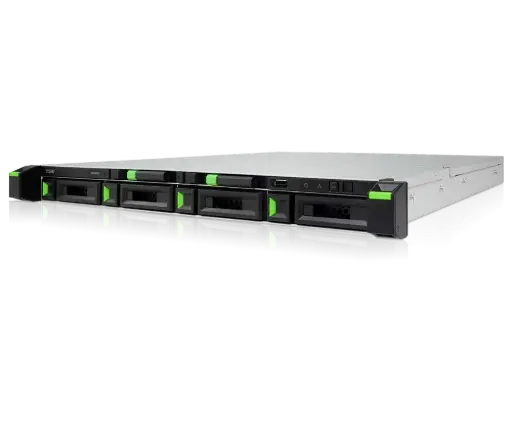[XN5004R] خادم تخزين Rack 1U موحّد من QSAN، 4+2 فتحات، معالج Intel 2.9GHz، ذاكرة 8GB DDR4 قابلة للتوسعة، ومنافذ 4×1GbE.