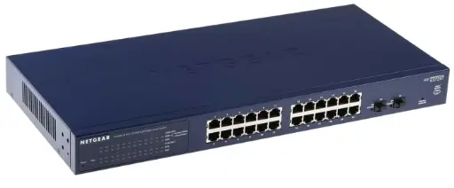 [GS724T-400EUS] سويتش مُدار من Netgear, 24 منفذ وسرعة 1Gbps L2, 2 × SFP بسرعة 1Gbps  