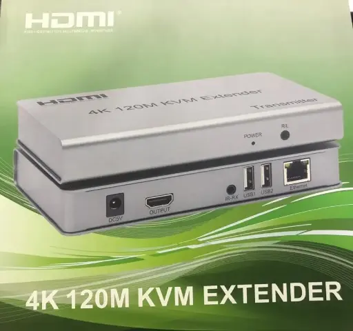 تطويلة كبل HDMI بواسطه كبل شبكة 120M - KVM 4K