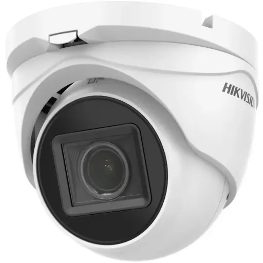 [2CE79H0T-IT3ZF] كاميرا مراقبة خارجية تناظرية من Hikvision بدقة 5MP وعدسة متغيرة البؤرة تعمل بمحرك، 2.7 إلى 13.5 مم بتصميم قبة, بدون صوت.