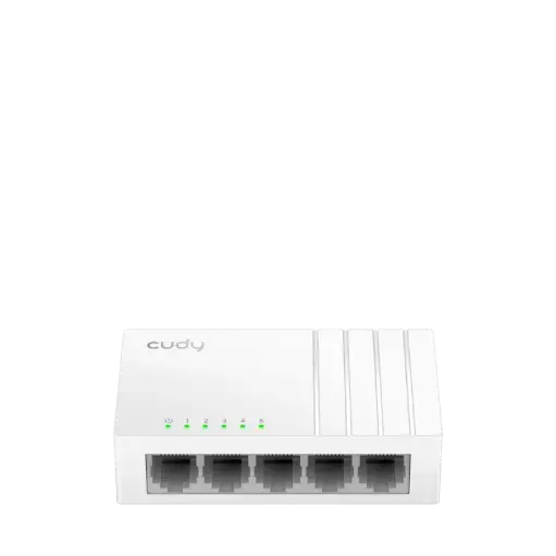 [FS105D] FS105D-v3, 5-Port 10/100 Mbps Unmanaged Switch, Plastic casing, Desktop, Wall-Mount.