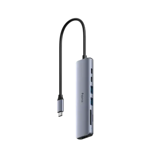 [UH407] موزع USB-C متعدد المنافذ 7 في 1 يدعم HDMI 4K