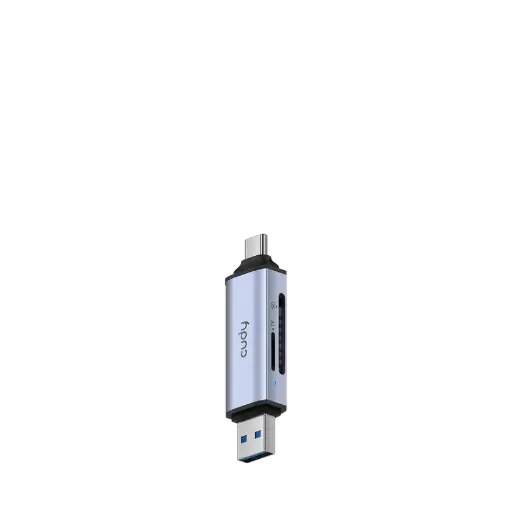[UH200] 2-in-1 Ultra-Speed ​​Card Reader – USB-C and USB-A 3.0 with SD and TF Slots