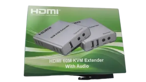 [KVM60M] تطويلة كبل HDMI بواسطه كبل شبكة 60M- KVM 4K