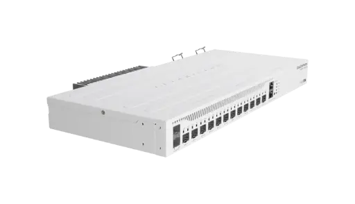 [CCR2004-1G-12S+2XS] Mikrotik Professional Rackmount Router with 12 10G Fiber Ports and 2 25G Fiber Ports – No Wi-Fi